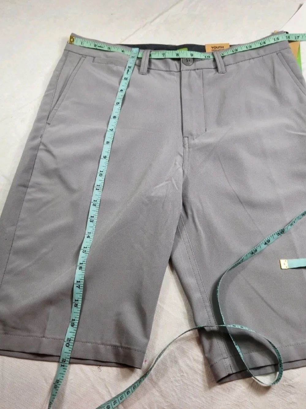 Quiksilver Youth Shorts Regular Fit Size 30/16 Gray ocean Amphibian NWT 03